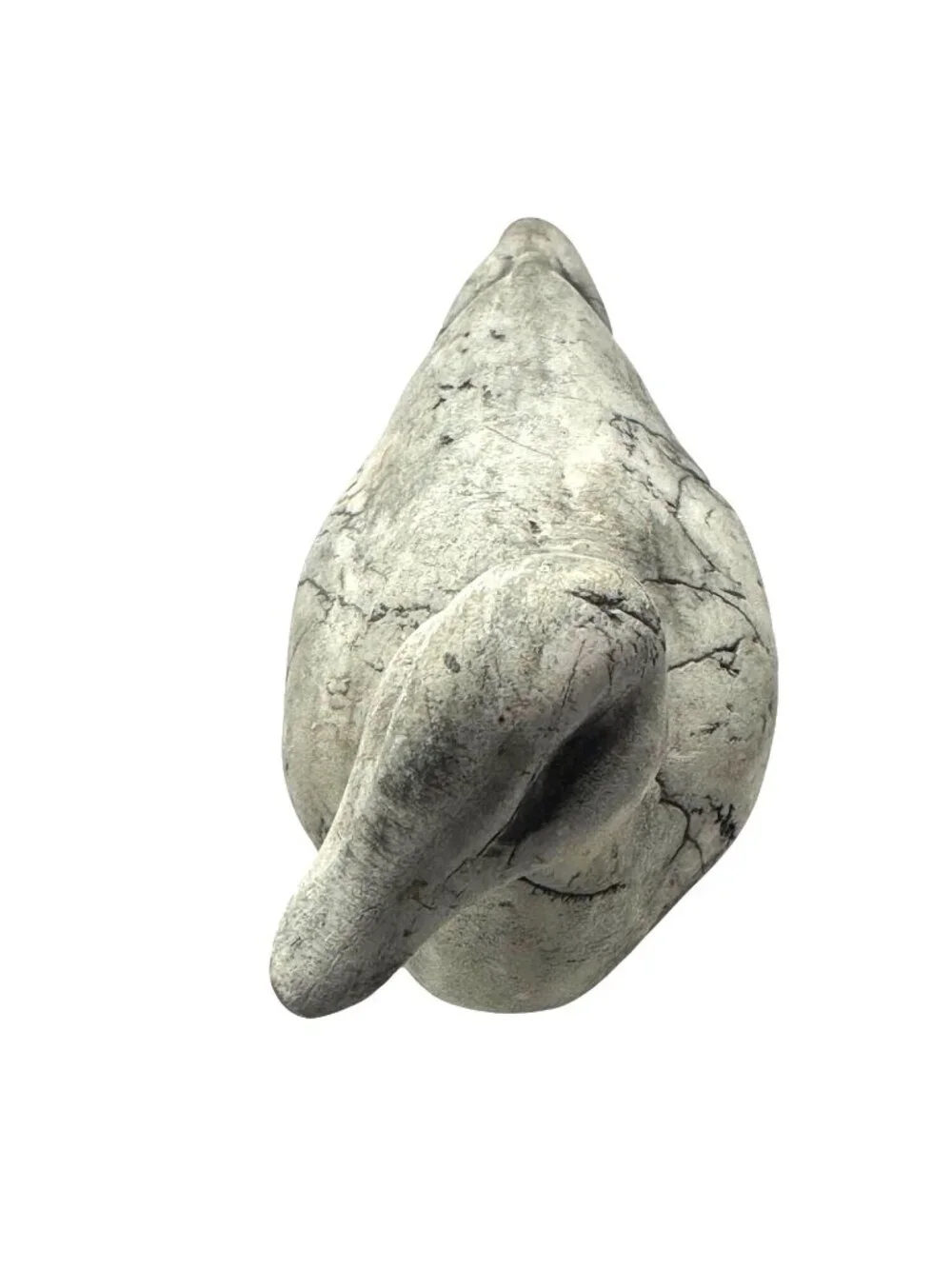 Vintage Carved Stone Ash Duck by Stan Lagtwait Shapes of Clay Series